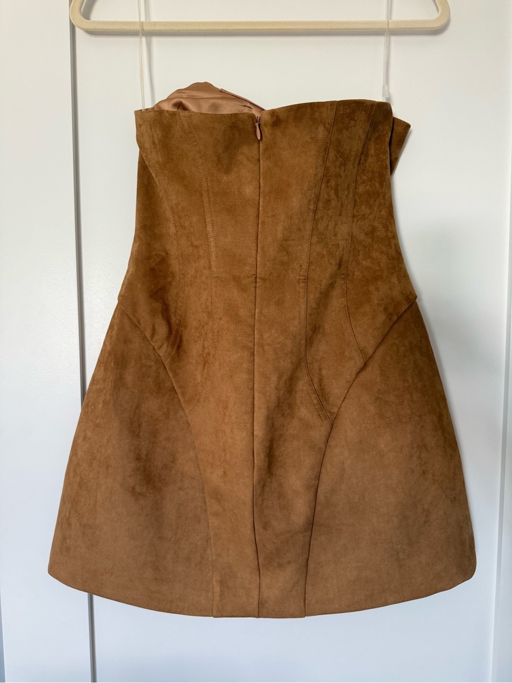 Meshki Andy Faux Suede Mini Dress - Camel - Picture 8 of 10